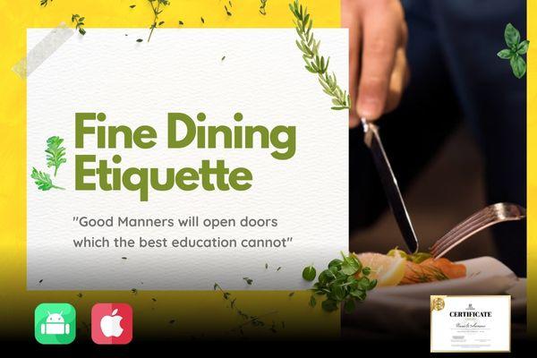 Fine Dining Etiquette Certificate Course